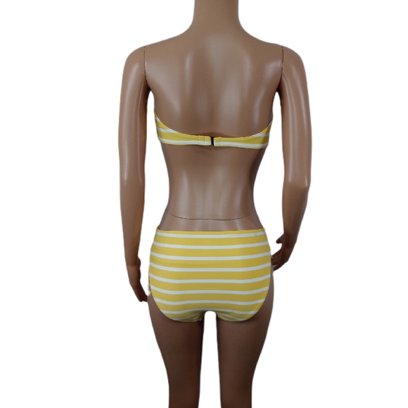 Michael Kors Striped 2pc BikiniFront Lace Up Stra - Picture 5 of 5